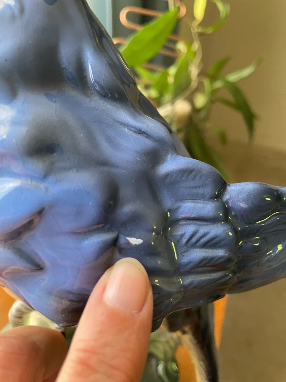 Vintage Italian Ceramic Porcelain Majolica? Parrot Bird Statue Figure 12